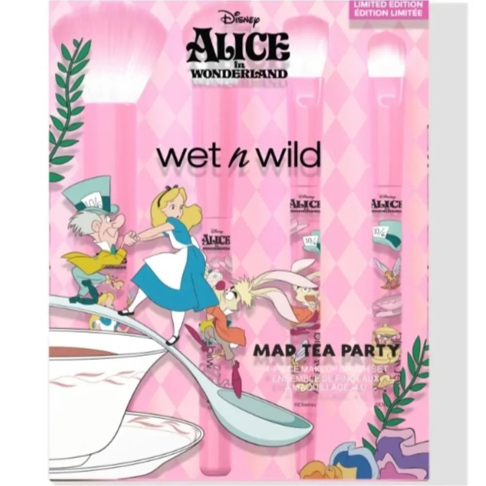 Wet-N-Wild X Alice‎ In Wonderland Mad Tea Party 4-Piece Brush Set
